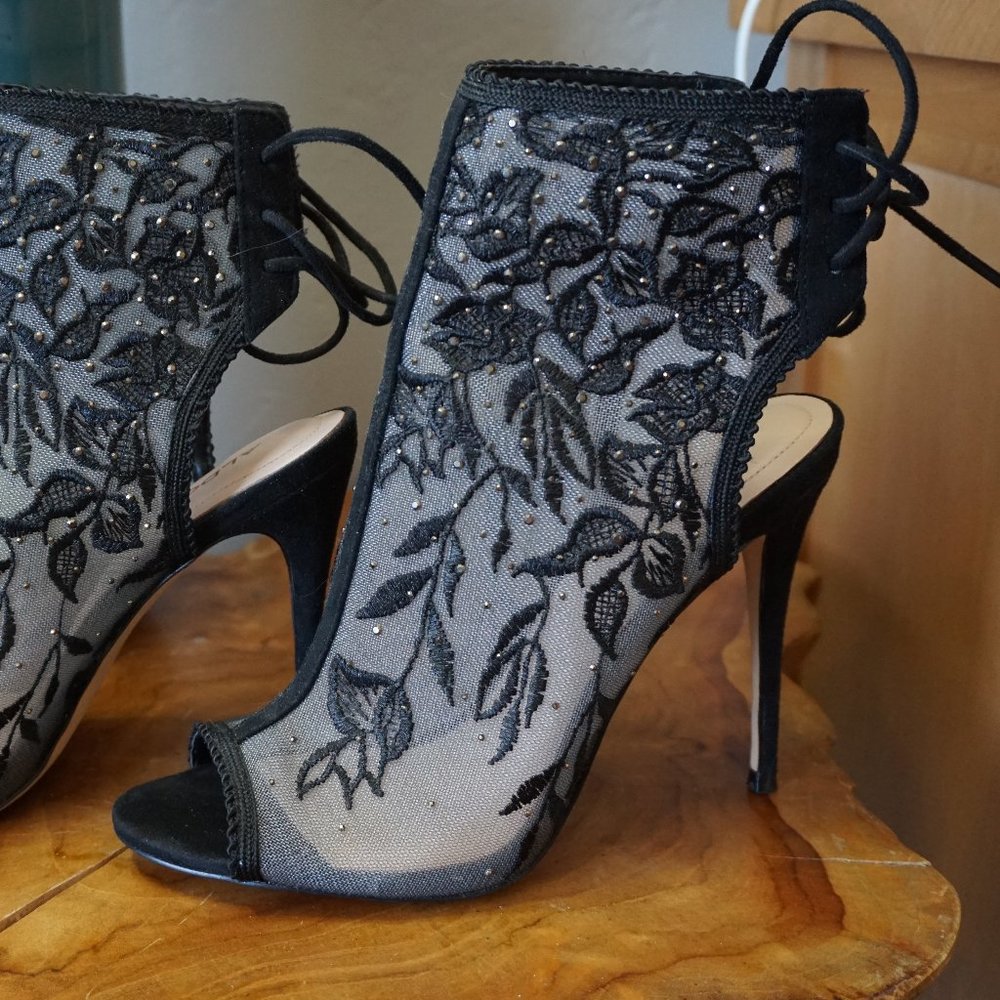 Black Lacy Aldo Booties